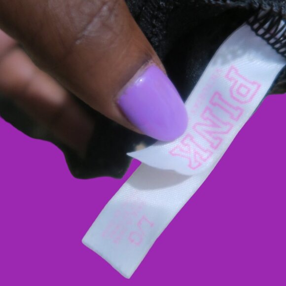 PINK Victoria's Secret lace bralette bra lacey in black size large . - Picture 3 of 5